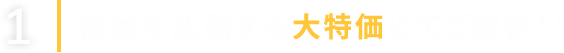 他社を圧倒する大特価にてご提供